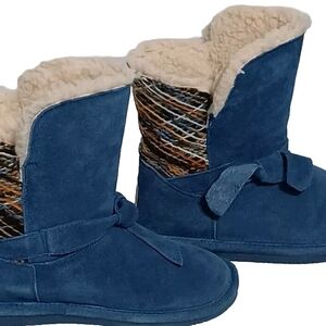 BearPaw Blue Winter Boots with Cozy Lining